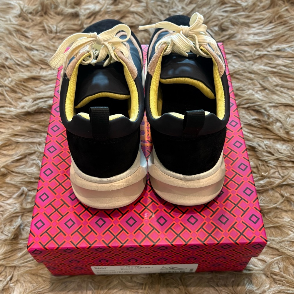 Tory Burch Black and Cream Women's Sneakers - Picture 4 of 8